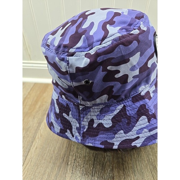 GHOST GOLF Bucket Hat Reversivle Purple Camo / Navy Blue Vented Lightweight S/M - Picture 6 of 13